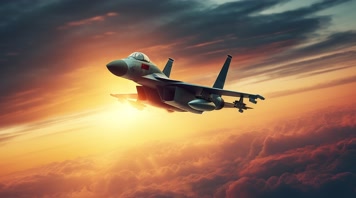 4k战斗机翱翔天空唯美创意素材