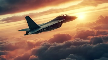 4k战斗机翱翔天空唯美创意素材