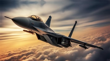 4k战斗机翱翔天空唯美创意素材