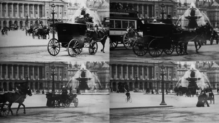 1897年法国巴黎市中心协和广场繁华商业区