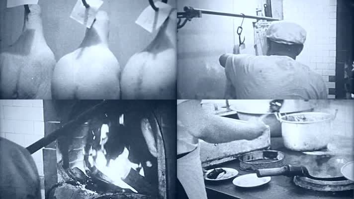 60年代北京国营餐厅全聚德厨师挂炉烤鸭