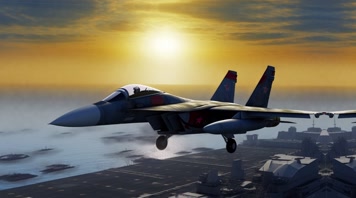 37.4k航母战斗编队 航空母舰轰炸机 创意唯美