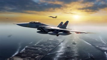 32.4k航母战斗编队 航空母舰轰炸机 创意唯美