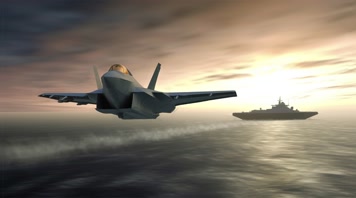 21.4k航母战斗编队 航空母舰轰炸机 创意唯美