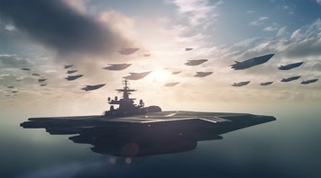 52.4k航母战斗编队 航空母舰轰炸机 创意唯美