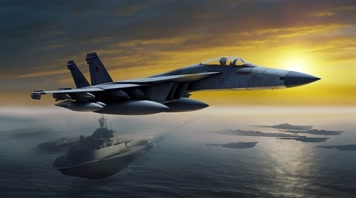 7.4k航母战斗编队 航空母舰轰炸机 创意唯美