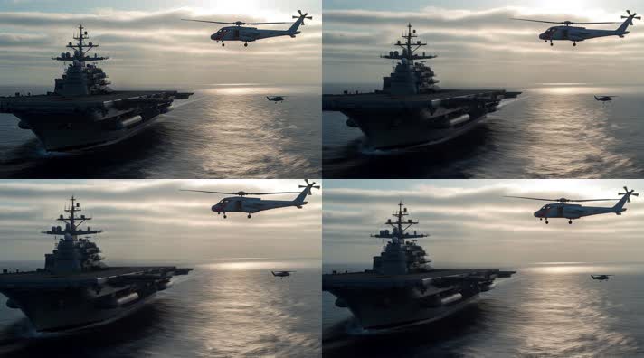 11.4k航母战斗编队 航空母舰轰炸机 创意唯美