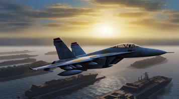 26.4k航母战斗编队 航空母舰轰炸机 创意唯美