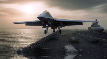 43.4k航母战斗编队 航空母舰轰炸机 创意唯美