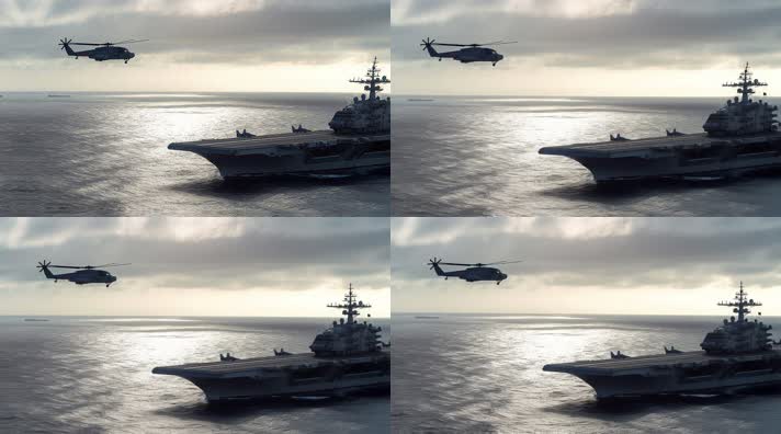 50.4k航母战斗编队 航空母舰轰炸机 创意唯美