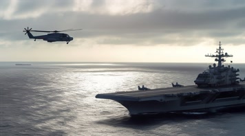 50.4k航母战斗编队 航空母舰轰炸机 创意唯美