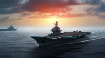 29.4k航母战斗编队 航空母舰轰炸机 创意唯美