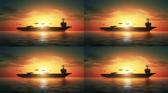 79.4k航母战斗编队 航空母舰轰炸机 创意唯美