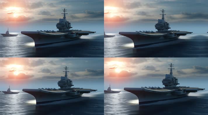 22.4k航母战斗编队 航空母舰轰炸机 创意唯美