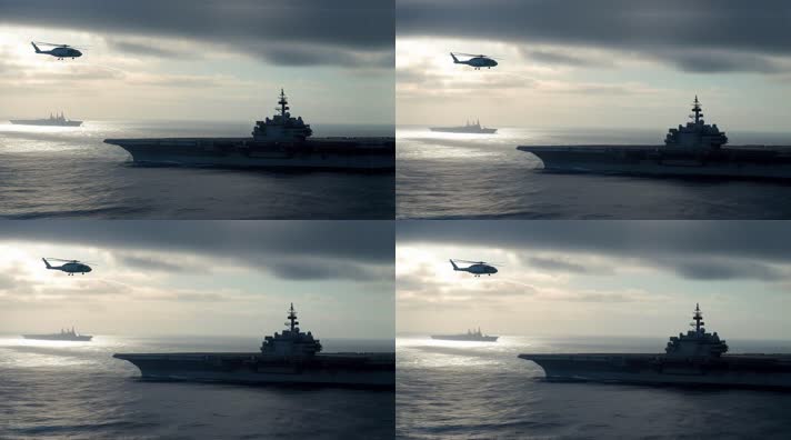 15.4k航母战斗编队 航空母舰轰炸机 创意唯美