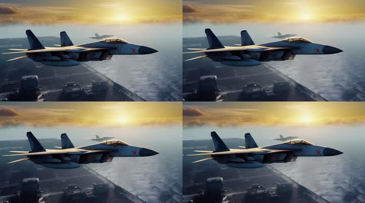 1.4k航母战斗编队 航空母舰轰炸机 创意唯美