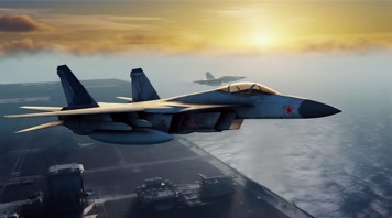 1.4k航母战斗编队 航空母舰轰炸机 创意唯美