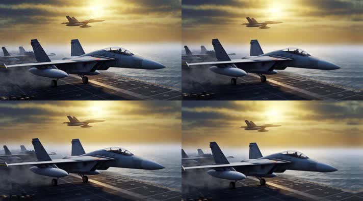 40.4k航母战斗编队 航空母舰轰炸机 创意唯美