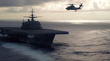 12.4k航母战斗编队 航空母舰轰炸机 创意唯美