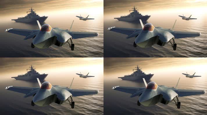 8.4k航母战斗编队 航空母舰轰炸机 创意唯美