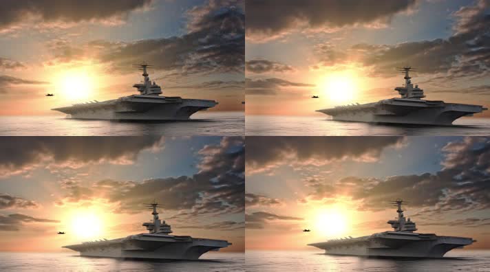 59.4k航母战斗编队 航空母舰轰炸机 创意唯美