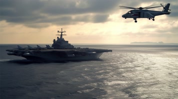 25.4k航母战斗编队 航空母舰轰炸机 创意唯美