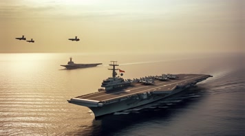 27.4k航母战斗编队 航空母舰轰炸机 创意唯美