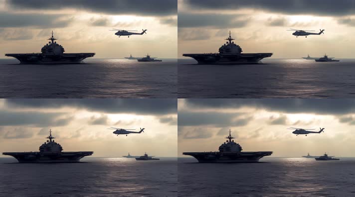 47.4k航母战斗编队 航空母舰轰炸机 创意唯美