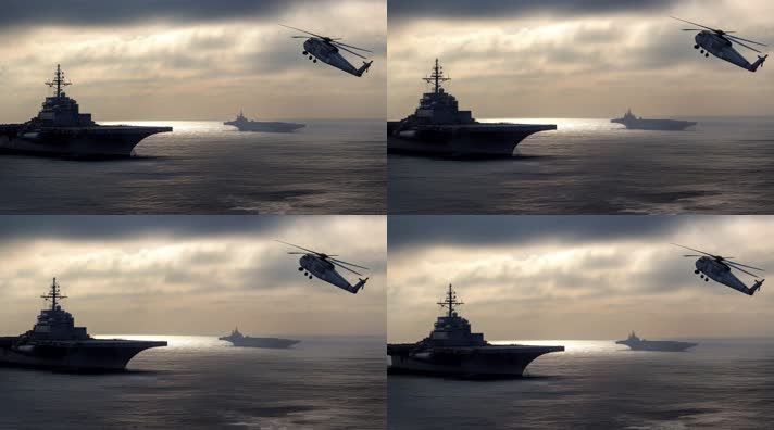 51.4k航母战斗编队 航空母舰轰炸机 创意唯美
