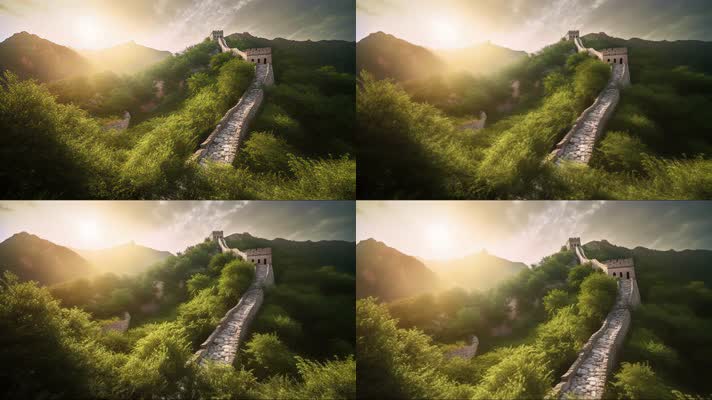 32.4k万里长城 云海延时 创意唯美