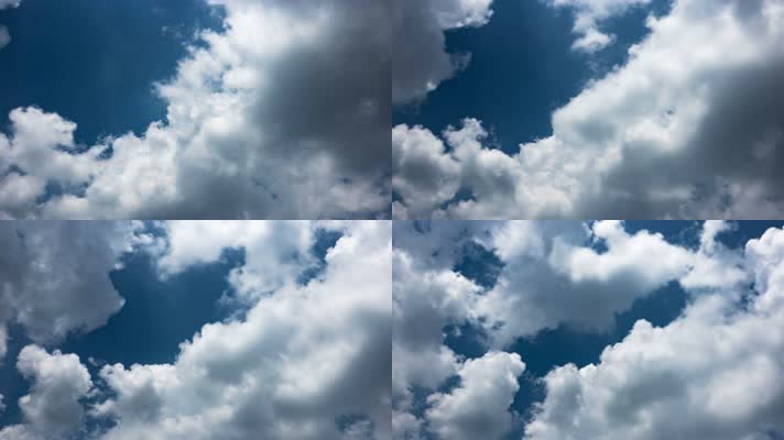 延时摄影白云蓝天壮观白云