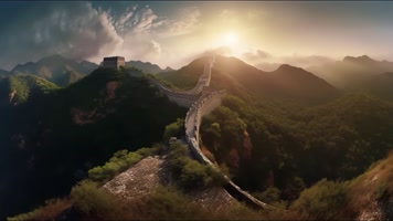 53.4k万里长城 云海延时 创意唯美