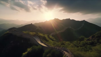 41.4k万里长城 云海延时 创意唯美