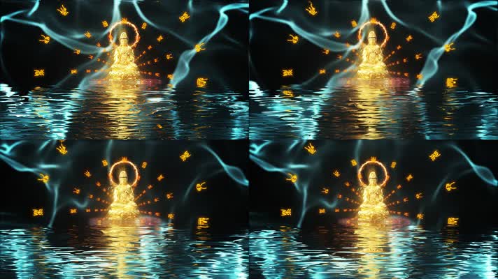 金色观音菩萨宝相庄严