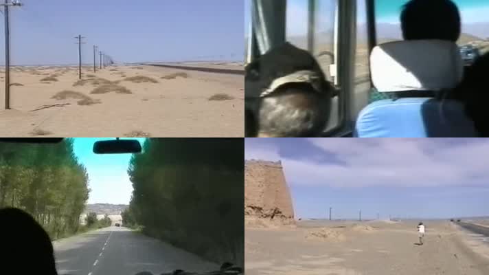 新疆甘肃戈壁荒漠沙漠国道公路