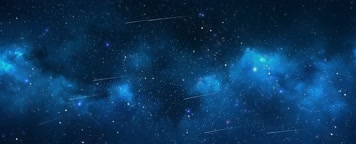 蓝色银河 流星 星空 唯美星空 宇宙