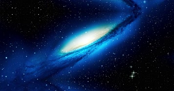 蓝色银河 流星 星空 唯美星空 美宇宙