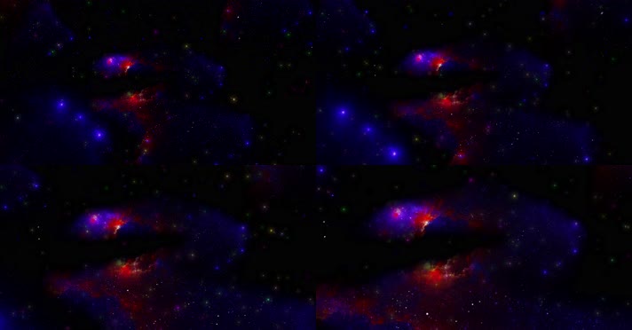 4k蓝色银河流星空 黑洞 穿越 宇宙