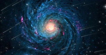 蓝色银河 流星 星空 唯美星空 宇宙