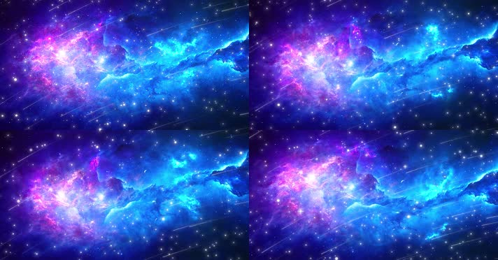 蓝色银河 流星 星空 唯美星空 宇宙