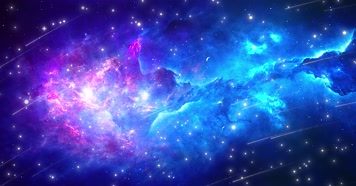 蓝色银河 流星 星空 唯美星空 宇宙