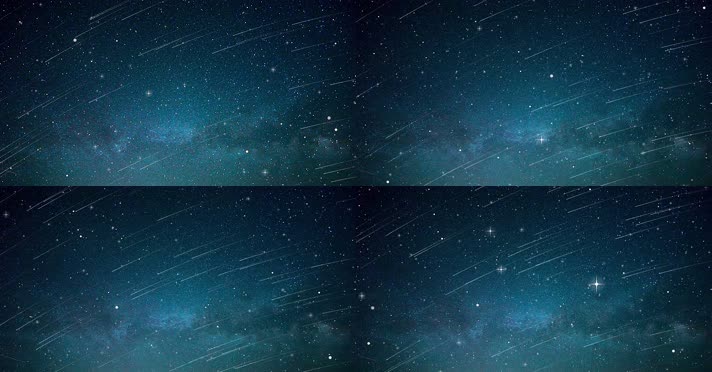 蓝色银河 流星 星空 唯美星空 宇宙