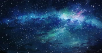 4k蓝色银河流星星空循环 星空背景 宇宙