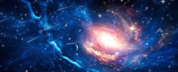 4k蓝色银河流星空 黑洞 穿越 宇宙