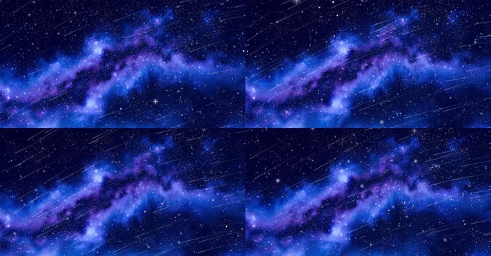 蓝色银河 流星 星空 唯美星空 宇宙