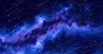 蓝色银河 流星 星空 唯美星空 宇宙