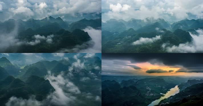 4k 延时水墨山丘