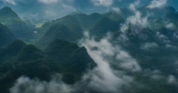 4k 延时水墨山丘