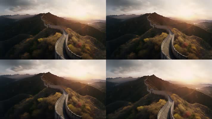 4k万里长城春夏季节 创意延时.36