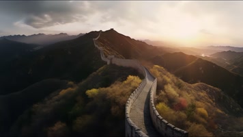 4k万里长城春夏季节 创意延时.36